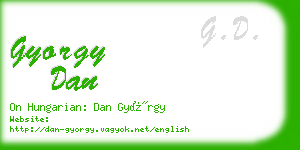 gyorgy dan business card